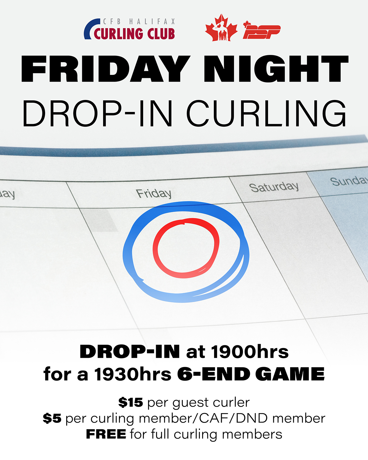 CFB Halifax Curling Club Friday drop in 2026 27